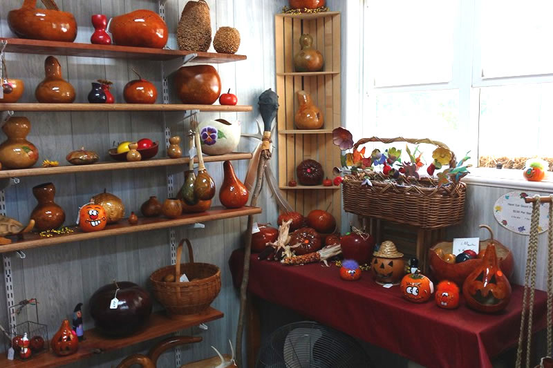 gourd creations in the gift shop